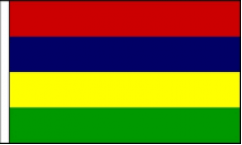 Mauritius Hand Waving Flags